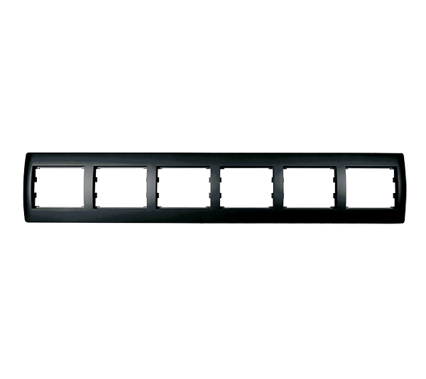 Rama ornament Elmark Rhyme 6 aparate Negru metalizat 11625
