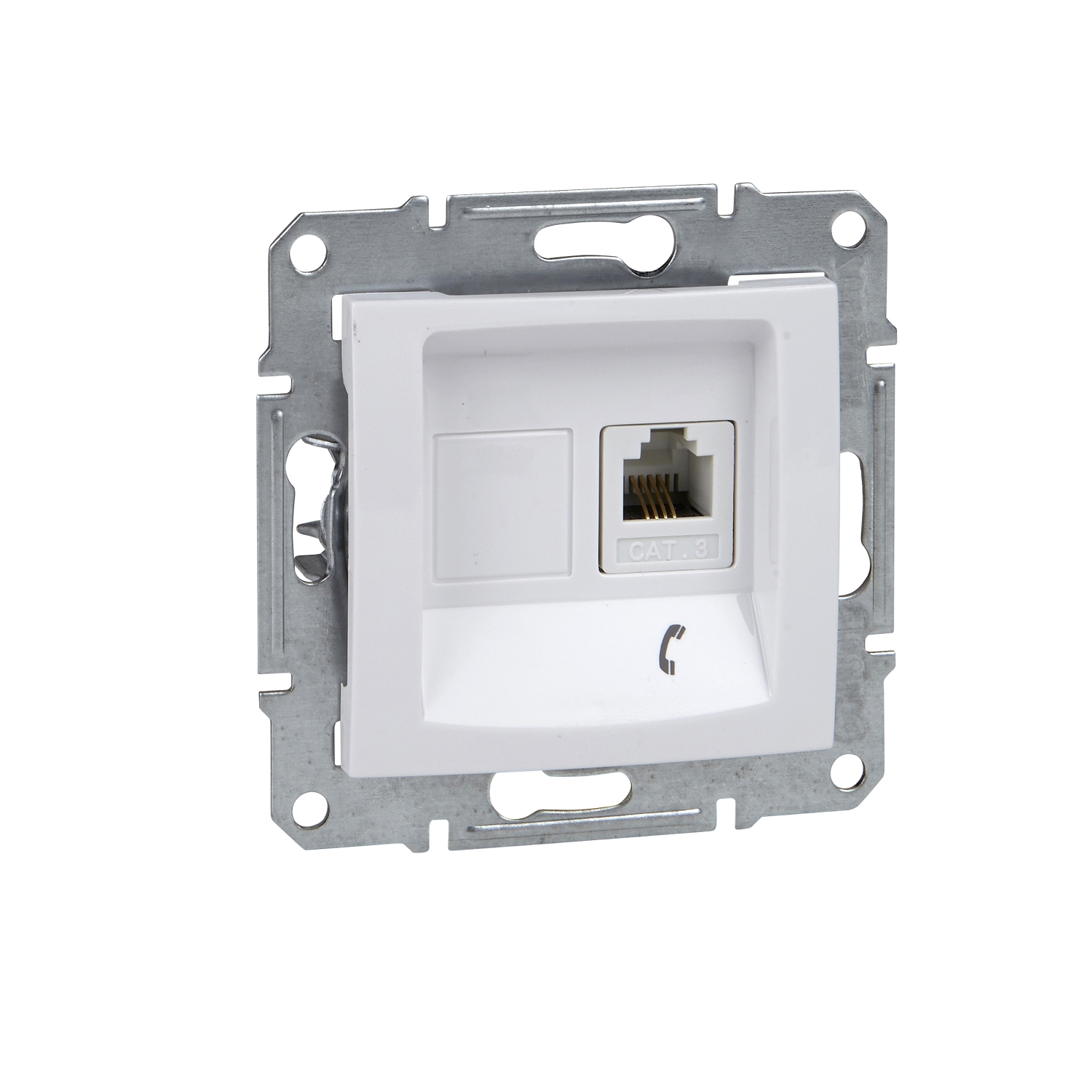 Priza Simpla Telefon Schneider Sedna Rj11 Fara Cadru Alb SDN4101121