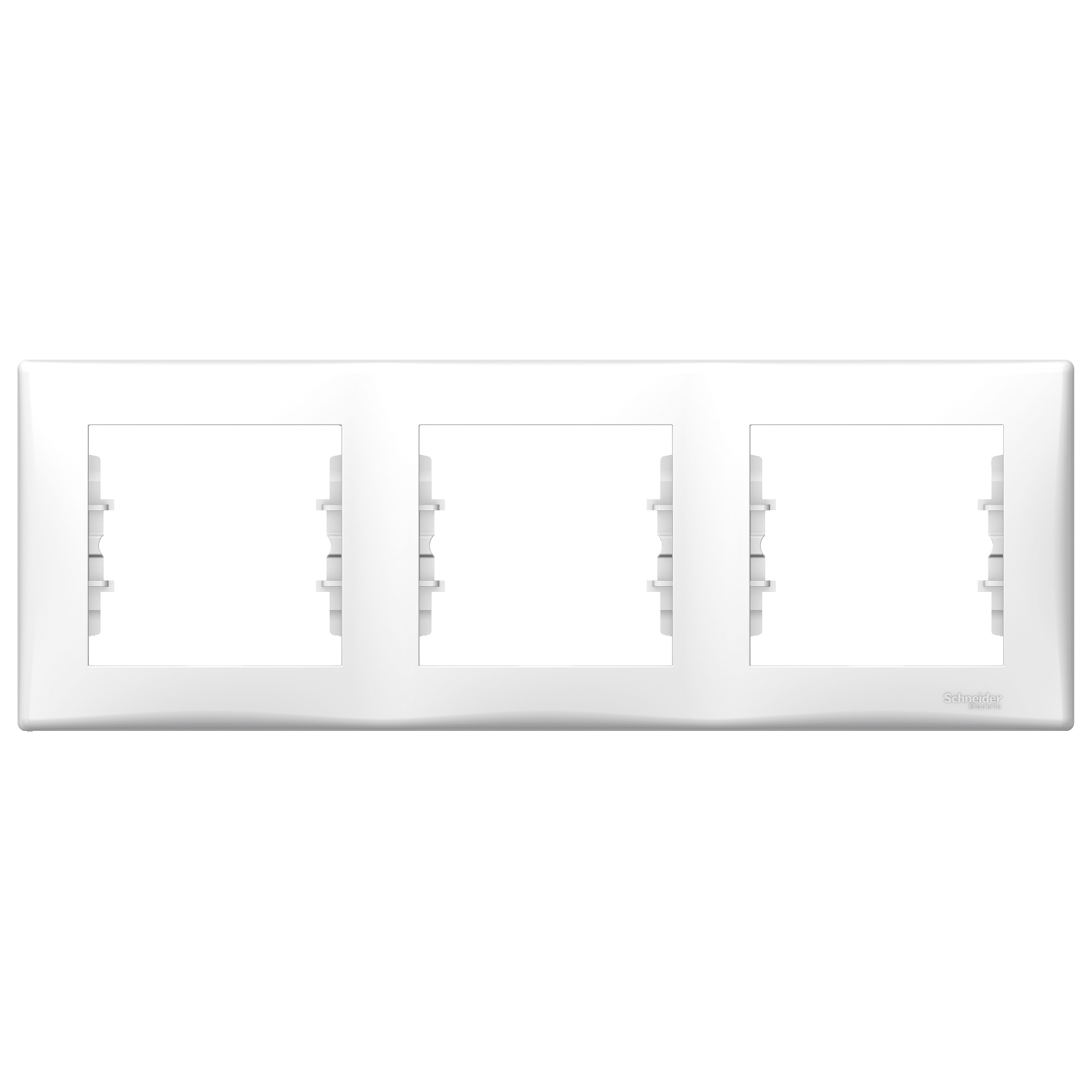 Rama ornament Schneider Sedna 3 aparate Orizontala Alb SDN5800521