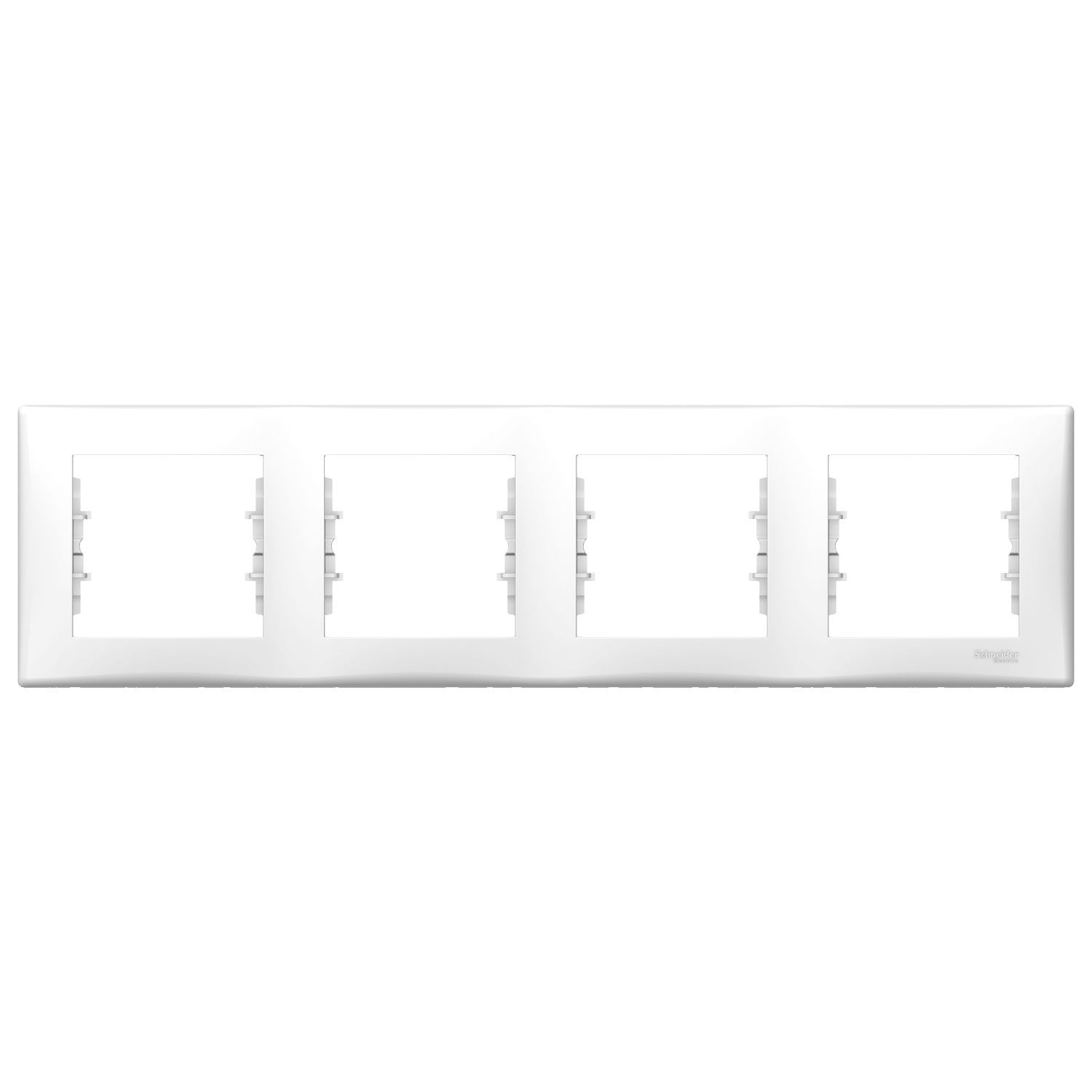 Rama ornament Schneider Sedna 4 aparate Orizontala Alb SDN5800721