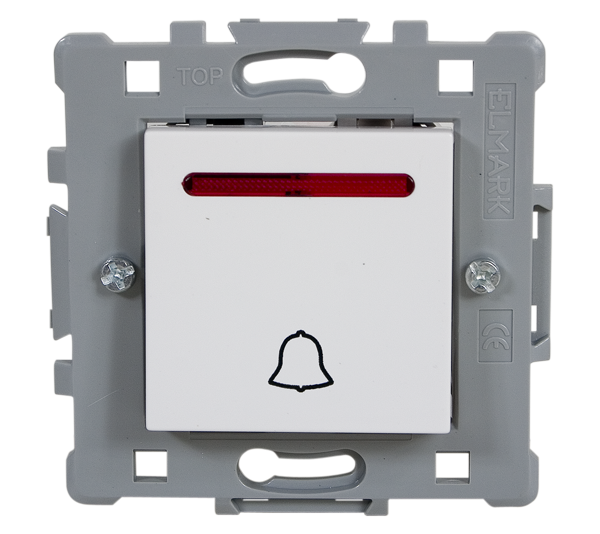 Splendor Intrerupator cu revenire Alb cu LED Elmark 0609