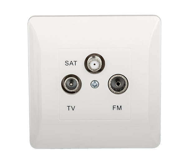 Splendor Priza TV + FM + SAT Alb Elmark 0668