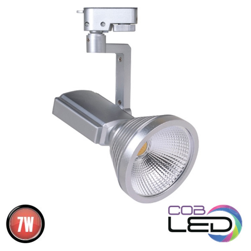 Spot Led Pe Sina, Horoz, Prag-7, 7W, Argintiu, 4200K, 100-240V, Hl823L