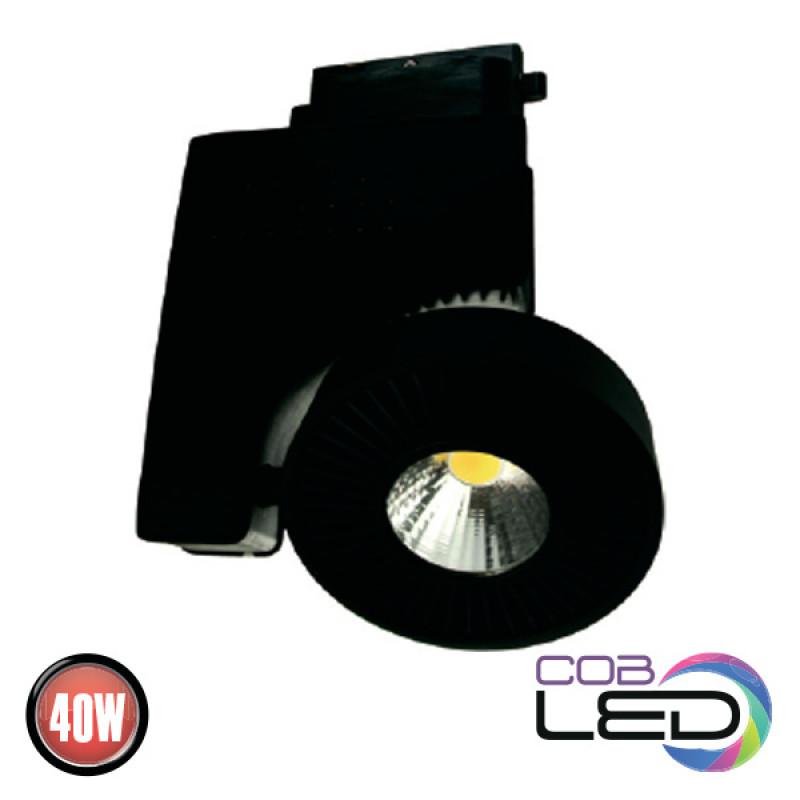 Spot Led Pe Sina, Horoz, Zurih-40, 40W, Negru, 4200K, 100-240V, Hl834L