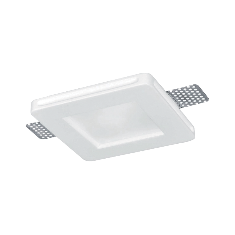 Spot, Elmark, Patrat, Gypsum, Dispersor, GU10, Alb, 92Gdl06Sgl