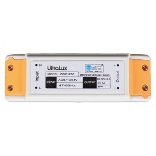 Sursa mini De alimentare Pentru, Benzi LED, 36W, 12V DC, IP20, Ultralux, ZNP1236