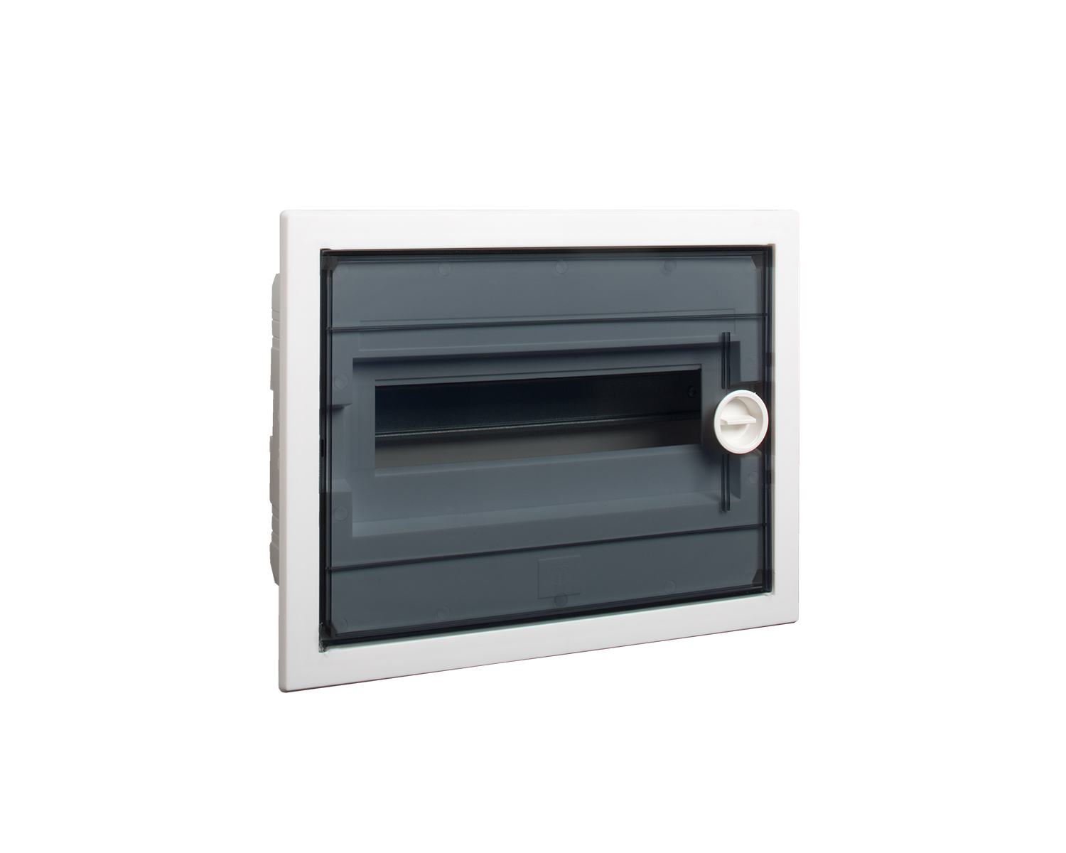 Tablou, cofret de distributie, din plastic, montaj incastrat, usa transparenta, IP40, 1 rand, 12 module, Noark, 101529, PXF 12T