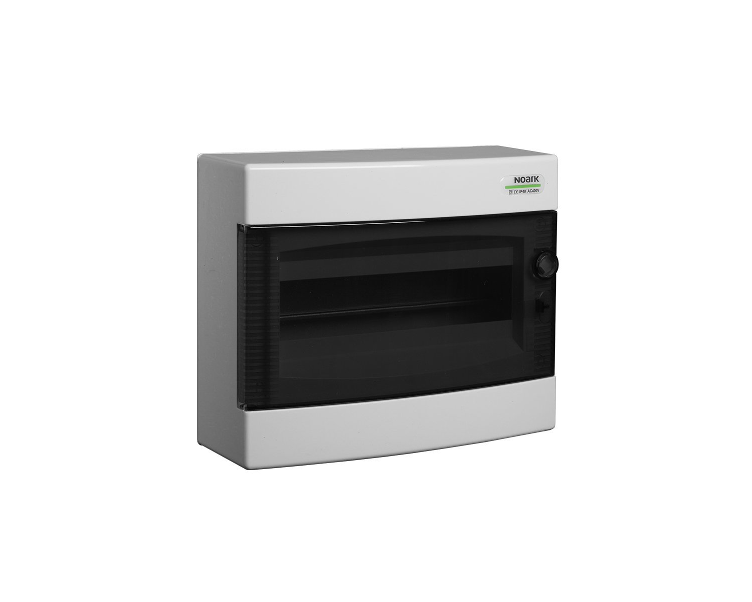 Tablou, cofret de distributie, din plastic, montare aparenta, usa transparenta, IP40, 1 rând, 12 module, Noark, 101498, PNS 12T