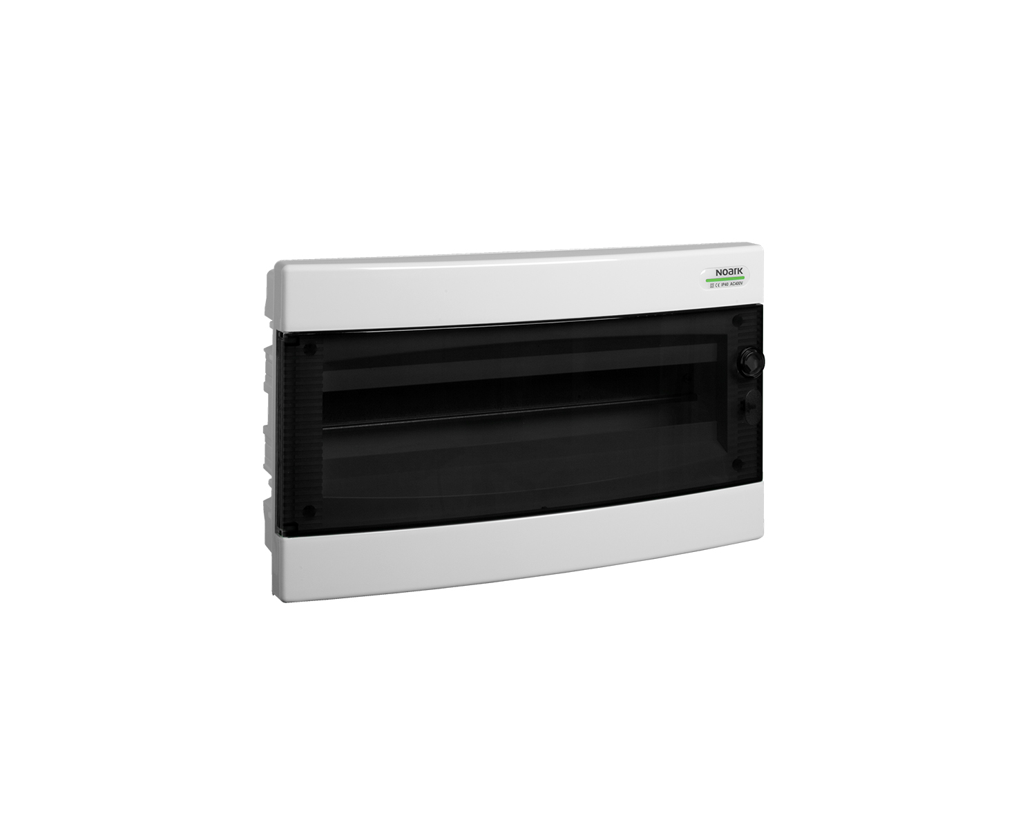 Tablou, cofret de distributie, din plastic, montaj incastrat, usa transparenta, IP40, 1 rând, 18 module, Noark, 101513, PNF 18T