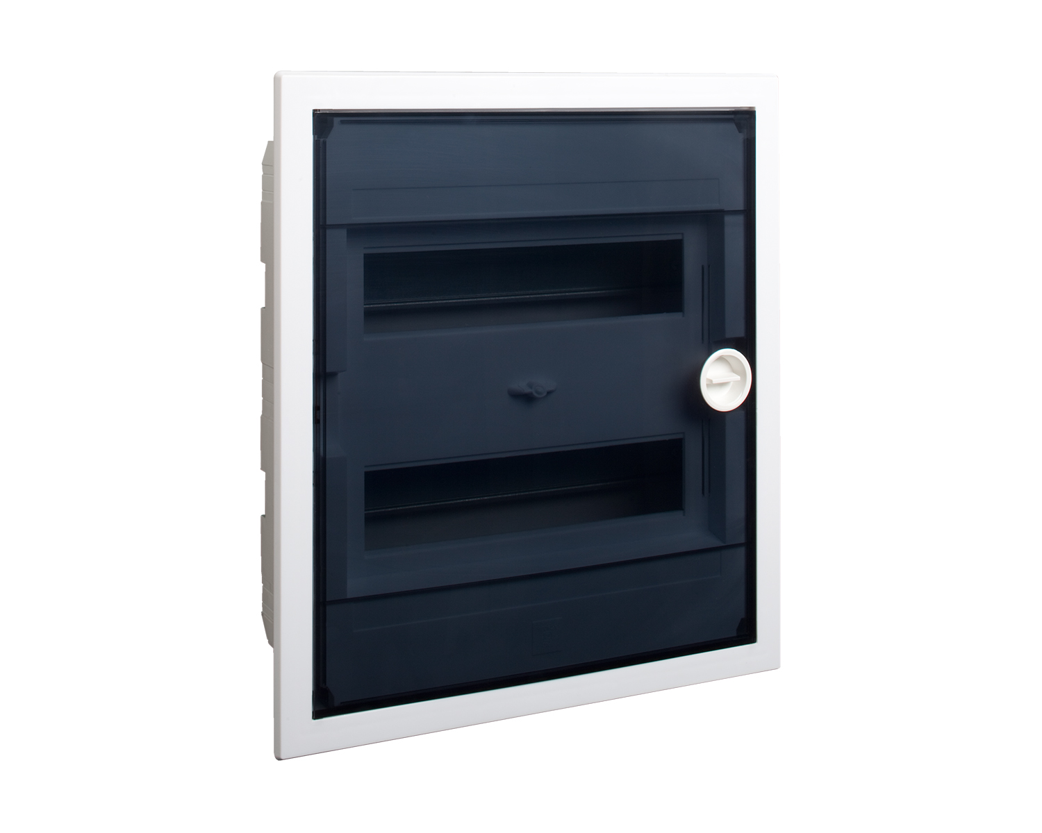 Tablou, cofret de distributie, din plastic, montaj incastrat, usa transparenta, IP40, 2 randuri, 2x12 module, Noark, 101530, PXF 24T
