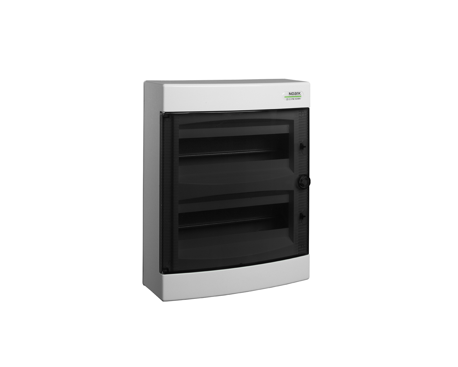 Tablou, cofret de distributie, din plastic, montare aparenta, usa transparenta, IP40, 2 rânduri, 2x12 module, Noark, 101500, PNS 24T 