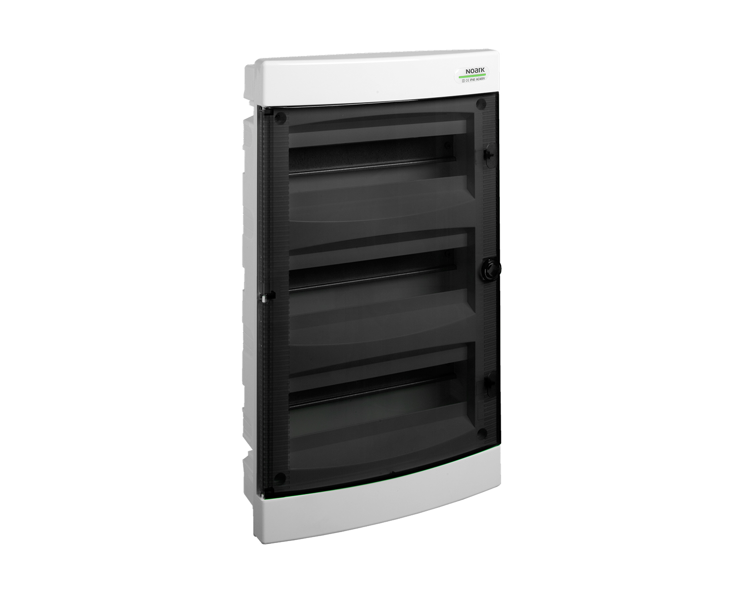 Tablou, cofret de distributie, din plastic, montaj incastrat, usa transparenta, IP40, 3 rânduri, 3x12 module, Noark, 101516, PNF 36T