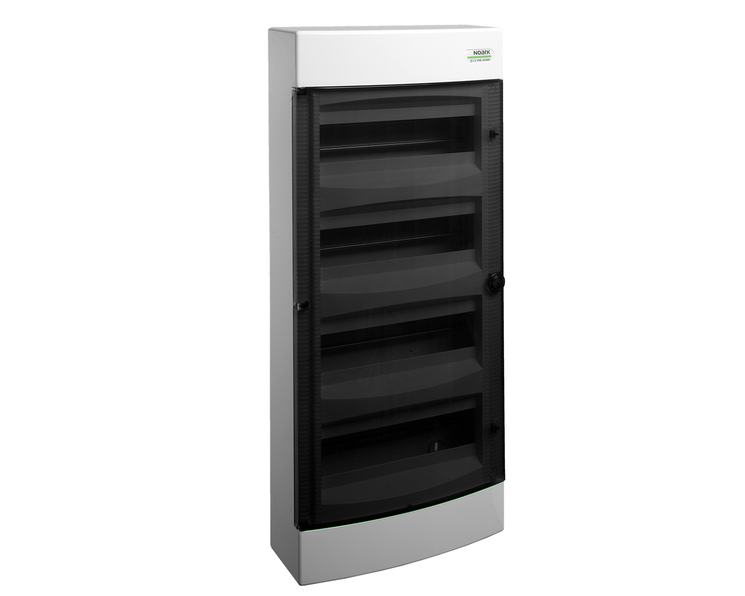 Tablou, cofret de distributie, din plastic, montare aparenta, usa transparenta, IP40, 4 rânduri, 4x12 module, Noark, 101503, PNS 48T