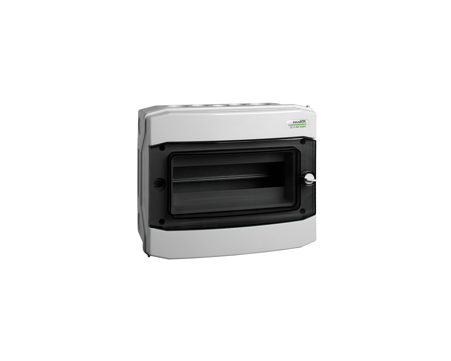 Tablou, cofret de distributie, din plastic, montare aparenta, usa transparenta, IP65, 1 rând, 12 module, Noark, 101494, PHS 12T