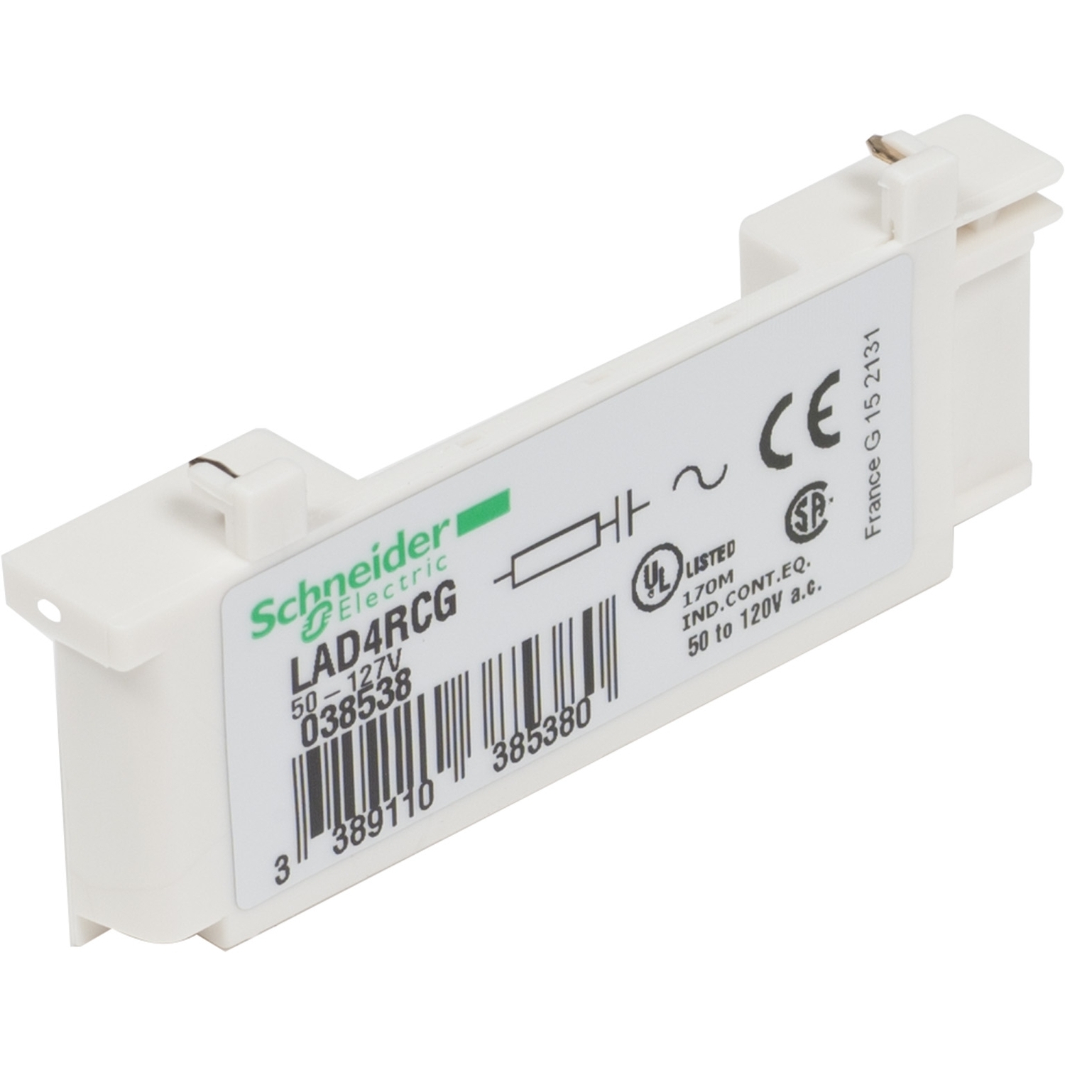 TeSys D - suppressor module - RC circuit - 50...127 V AC Schneider LAD4RCG