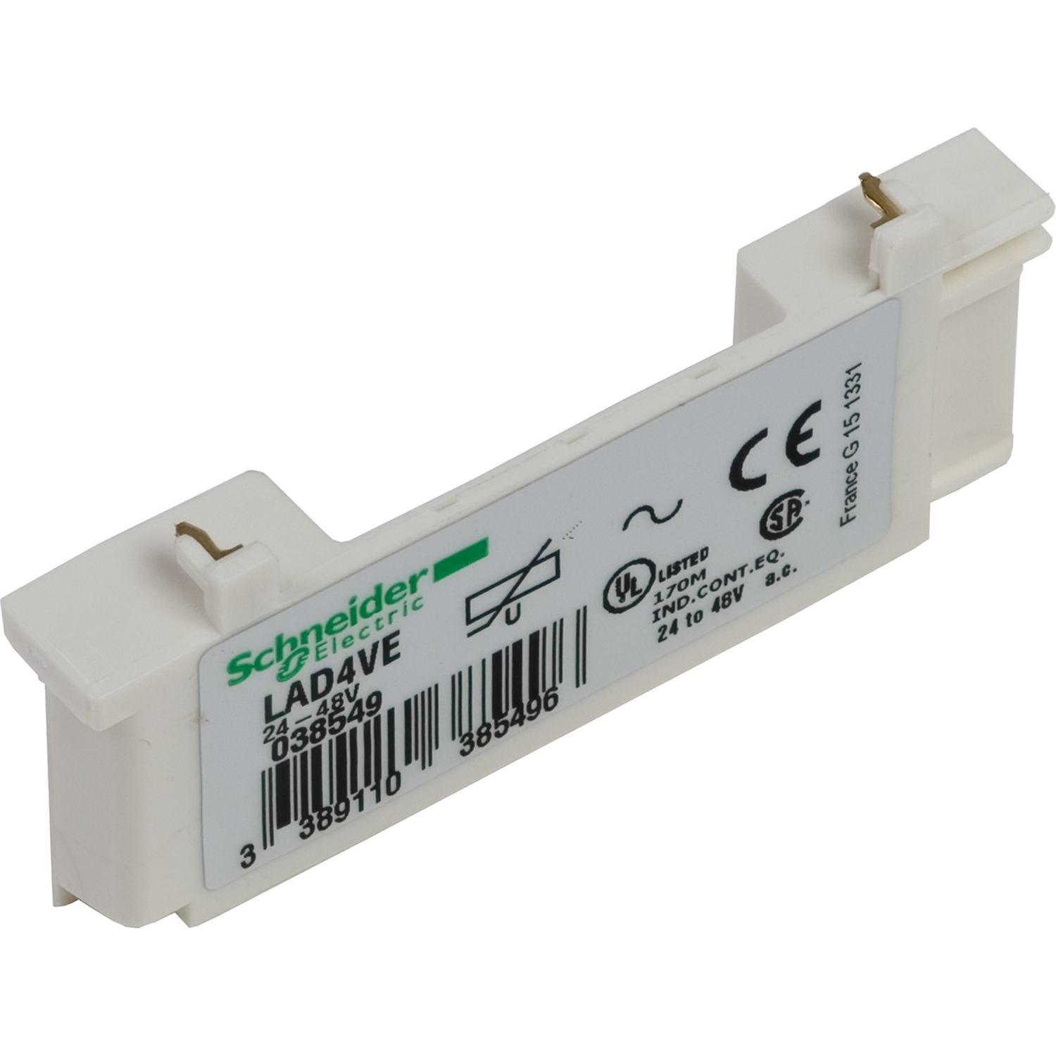 TeSys D - suppressor module - varistor - 24...48 V AC Schneider LAD4VE