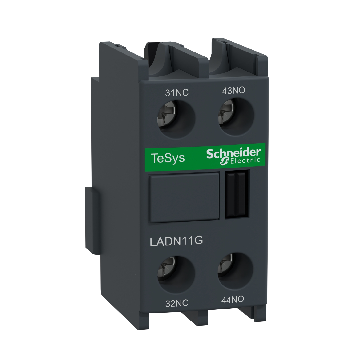TeSys Deca Bloc contacte auxiliare 1NO + 1NC Montaj frontal borna cu clema cu surub EN 50012 Schneider LADN11G