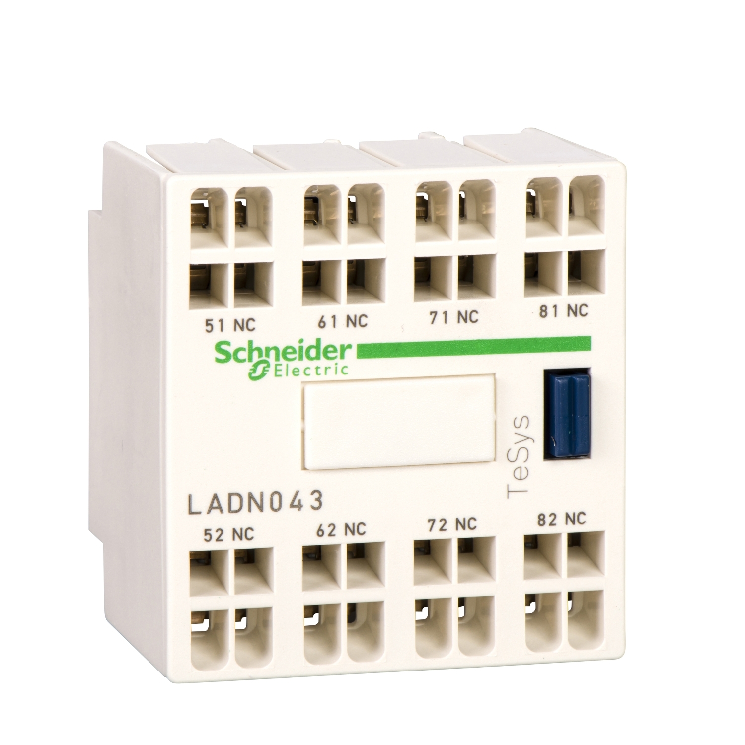 TeSys Deca Bloc contacte auxiliare 2NO + 2NC Montaj frontal terminale cu arc Schneider LADN223