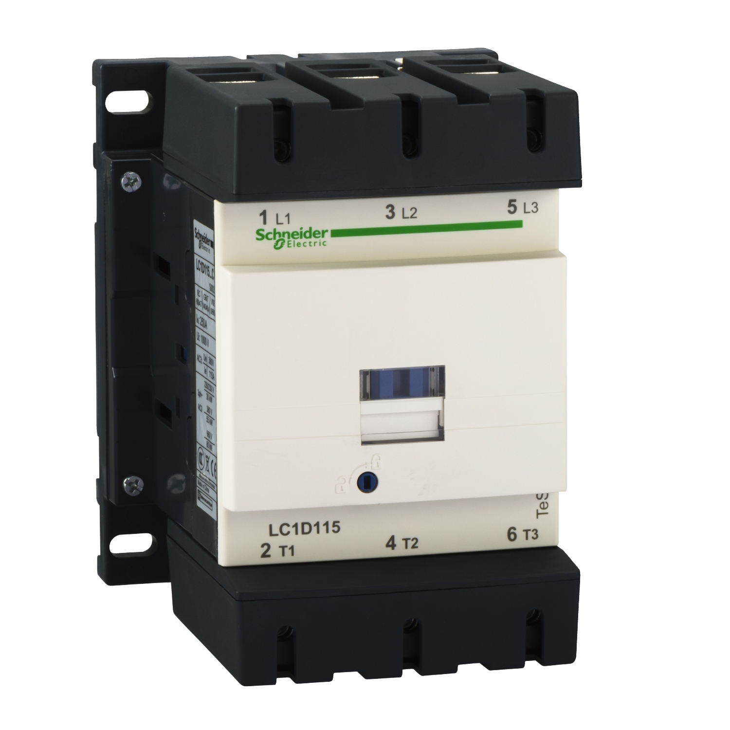 TeSys Deca contactor 3P(3 NO) - AC-3 - = 440 V 115 A bobina 72 V DC  Schneider LC1D115SD