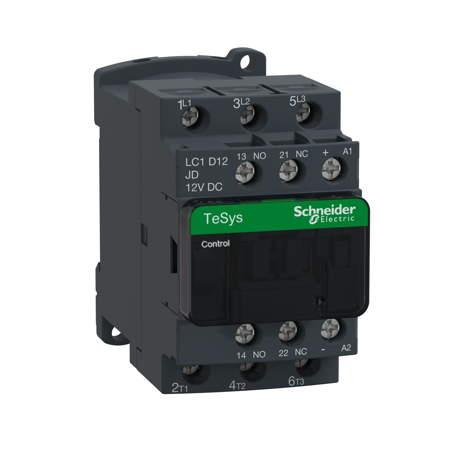 TeSys Deca contactor 3P(3 NO) - AC-3 - = 440 V 12 A bobina 12 V DC Schneider LC1D12JD