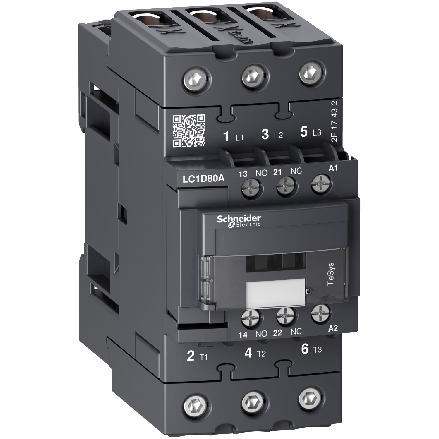 TeSys Deca contactor 3P 80A Ac-3 Up To 440V bobina 115V C.A 50/60HzHz Schneider LC1D80AFE7