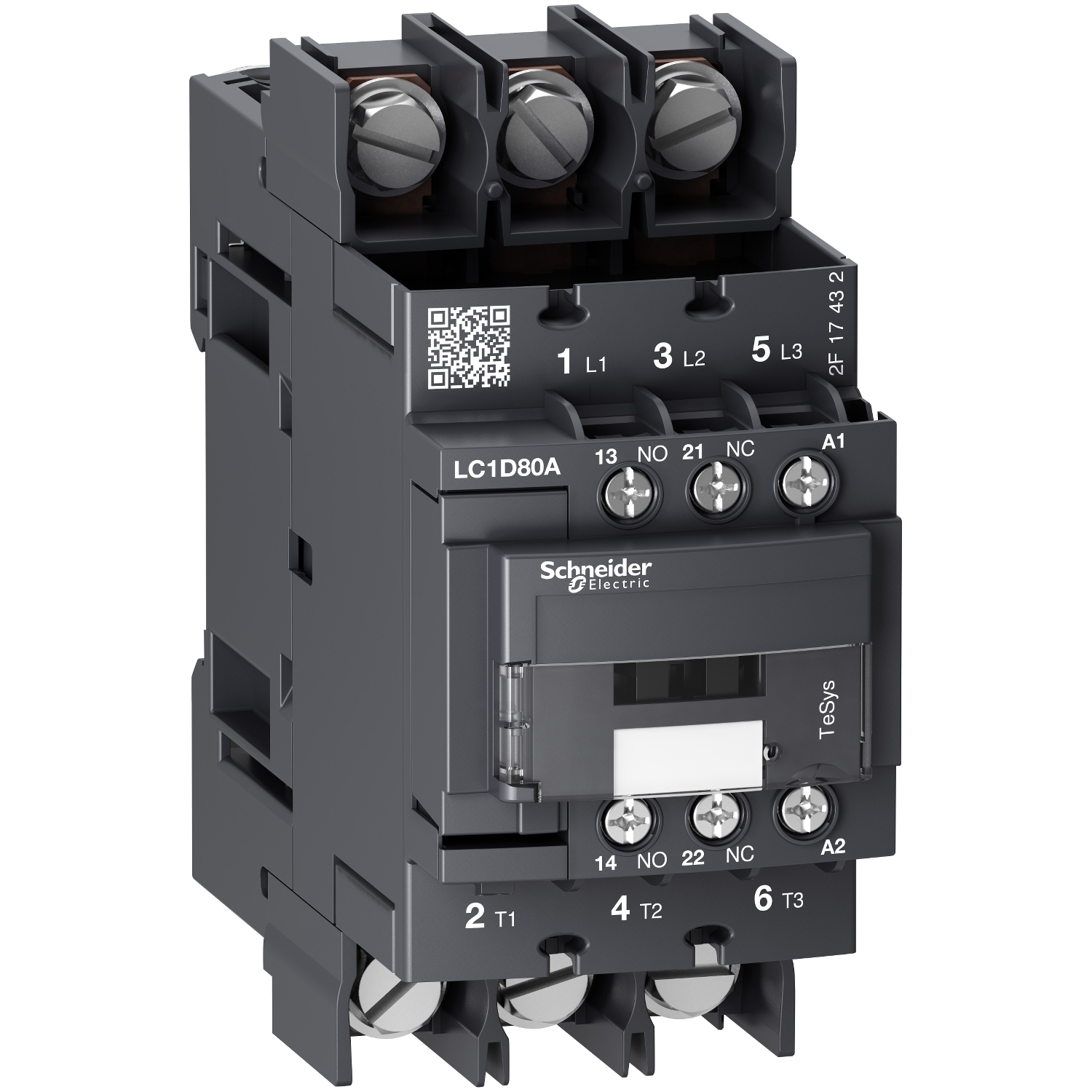 TeSys Deca contactor 3P 80A Ac-3 Up To 440V bobina 220V C.A 50/60HzHz Pentru Papuci Schneider LC1D80A6M7