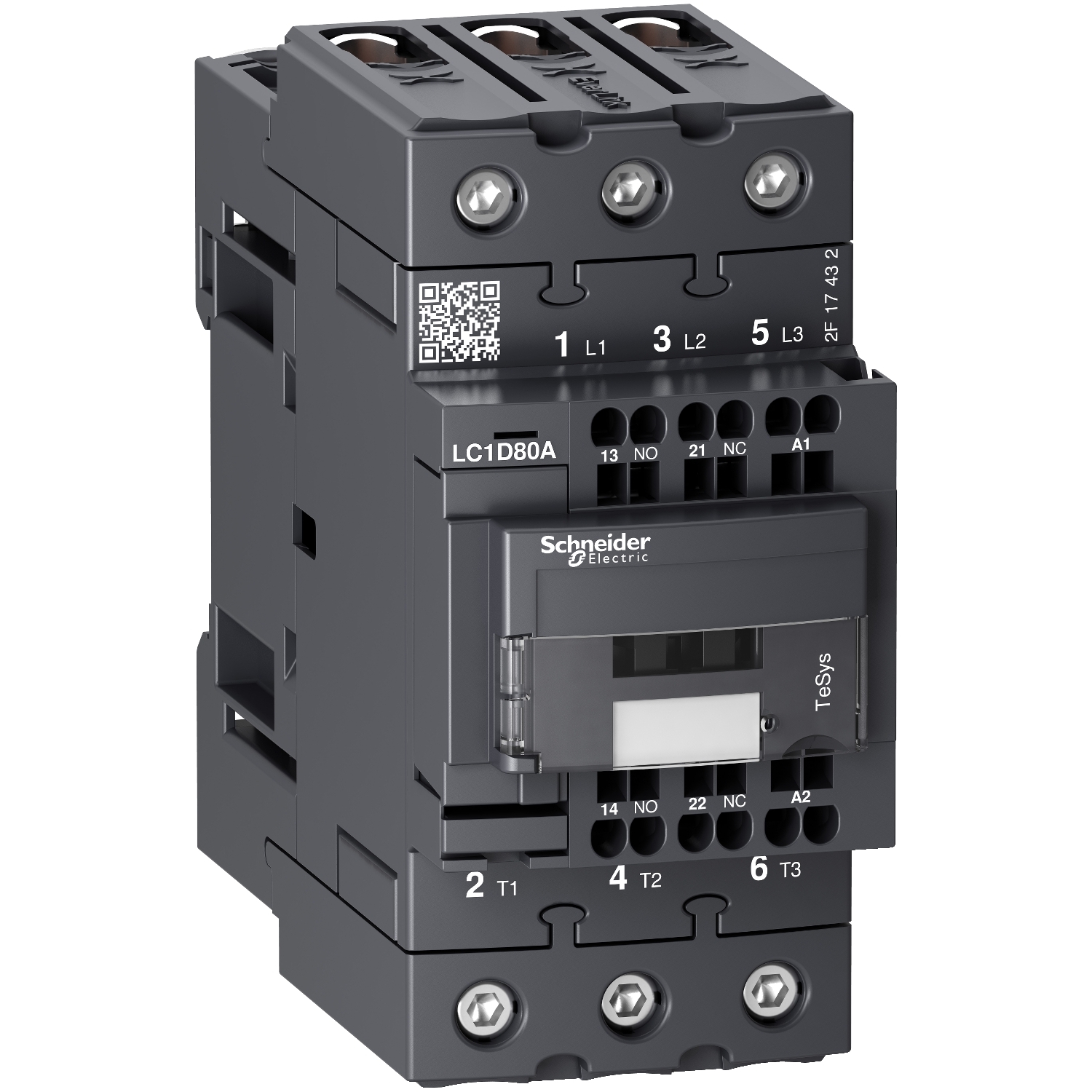 TeSys Deca contactor 3P 80A Ac-3 Up To 440V bobina 230V C.A 50/60HzHz Everlink+Arcuri Schneider LC1D80A3P7