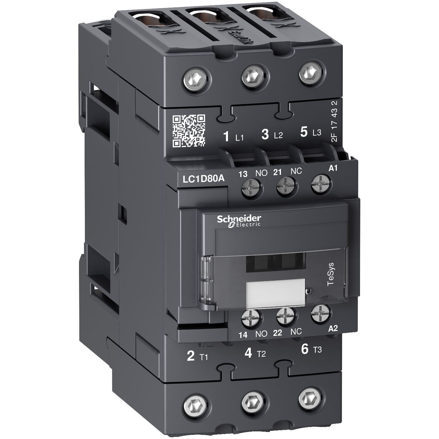 TeSys Deca contactor 3P 80A Ac-3 Up To 440V bobina 380V C.A 50/60HzHz Schneider LC1D80AQ7