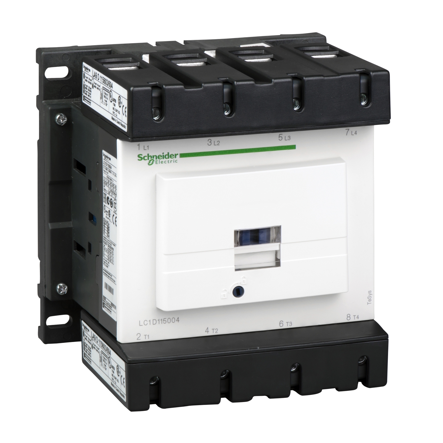 TeSys Deca contactor 4P(4 NO) - AC-1 - = 440 V 200 A bobina 110 V AC 50  Schneider LC1D115004F7
