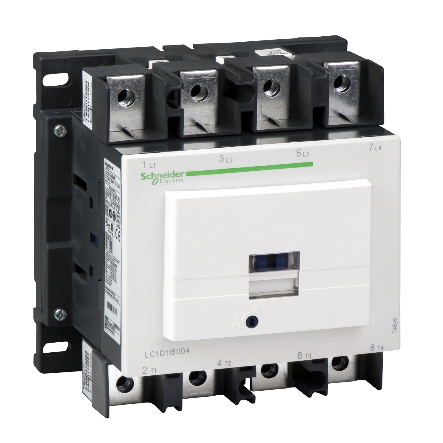 TeSys Deca contactor 4P(4 NO) - AC-1 - = 440 V 200 A bobina 220 V AC 50  Schneider LC1D1150046M5