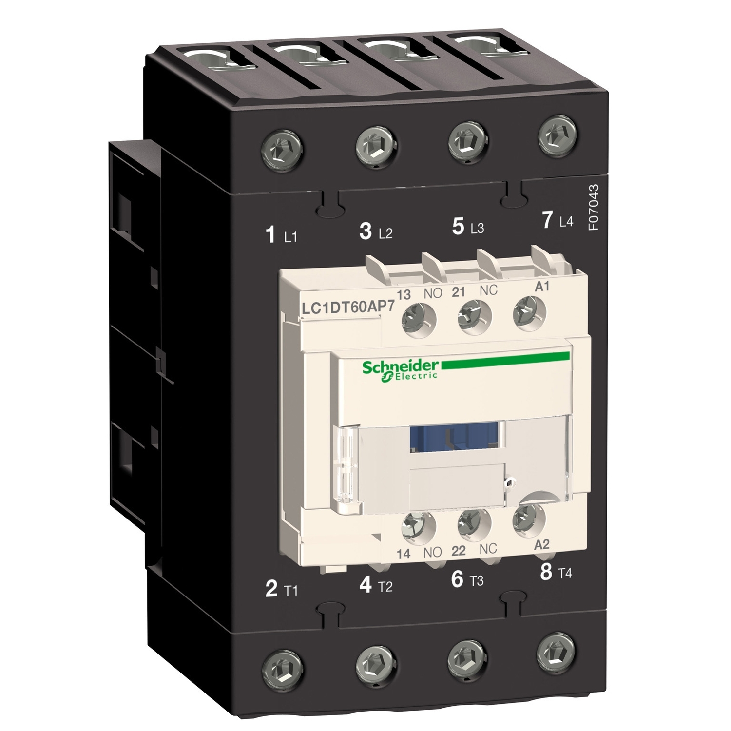 TeSys Deca contactor 4P(4 NO) - c.a.-1 - = 440 V 60 A bobina 48 V C.A 50/60Hz  Schneider LC1DT60AE7