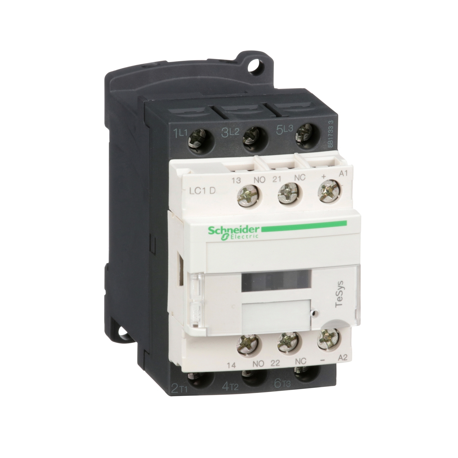 TeSys Deca contactor S207 - 3P (3NO) AC-3 18A =440V - coil 24V DC Schneider LC1D186BLS207
