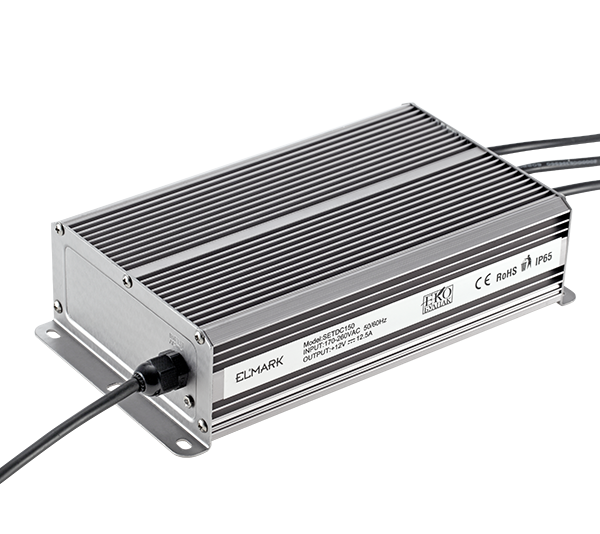 Transformator, Pentru, Banda LED, SETDC150I 150W 230AC/12VDC IP67, Elmark, 99SETDC150IP67