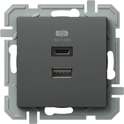 Incarcator, USB, Logiq, 1P, 5V, 3,0A, Antracit, TEM-EQ68ATXO-U