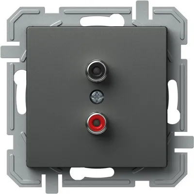 Priza, Audio, 2xRCA, Logiq, Antracit, TEM-KQ22ATXO-U