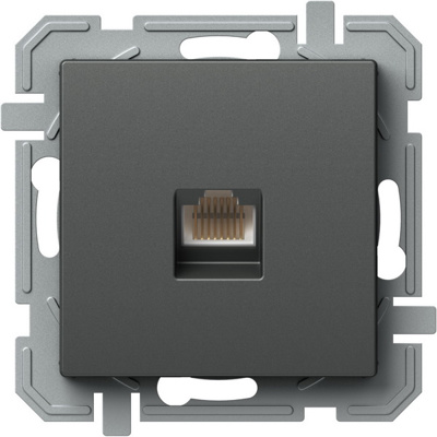 Priza, Date, Logiq, 1P, RJ45, CAT5e, Antracit, TEM-KQ37ATXO-U