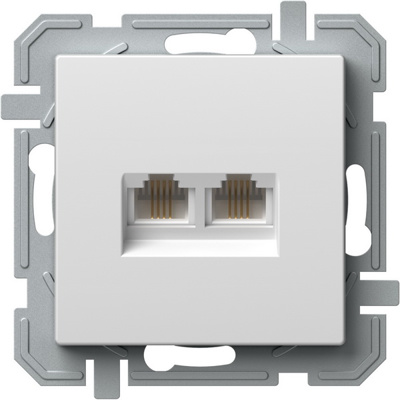 Priza, Dubla, Telefon, Logiq, 1P, KS, RJ11, Alb, TEM-KQ38PWXO-U