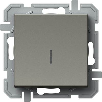 Intrerupator, Simplu, cu, Indicator, Luminos, Logiq, 1P, 10A, 250V, Titan, TEM-SQ10TIINXO-U