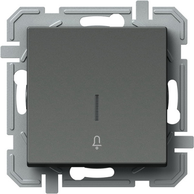 Intrerupator, cu, Indicator, Luminos, si, Simbol, Sonerie, Logiq, 1P, 10A, 250V, Antracit, TEM-SQ11ATIN01XO-U
