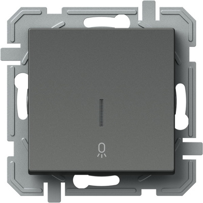 Intrerupator, cu, Indicator, Luminos, si, Simbol, Lumina, Logiq, 1P, 10A, 250V, Antracit, TEM-SQ11ATIN02XO-U