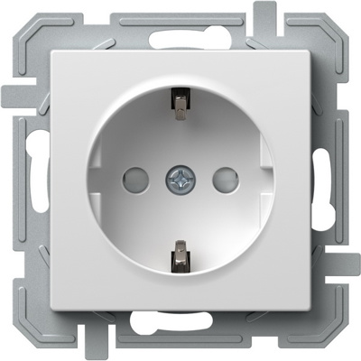 Priza, Schuko, cu, Borne, pe, Surub, Logiq, 1P, 16A, Alb, TEM-VQ10PWXO-U 