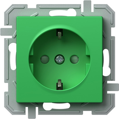 Priza, Schuko, cu, Borne, Automate, Logiq, 1P, 16A, Verde, TEM-VQ12GRXO-U
