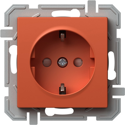 Priza, Schuko, cu, Borne, Automate, Logiq, 1P, 16A, Portocaliu, TEM-VQ12ORXO-U