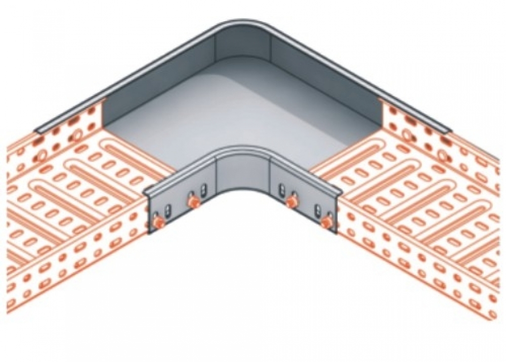 Unghi plan 90 pentru jgheab metalic 150x60mm, comtec, mf0013-42176