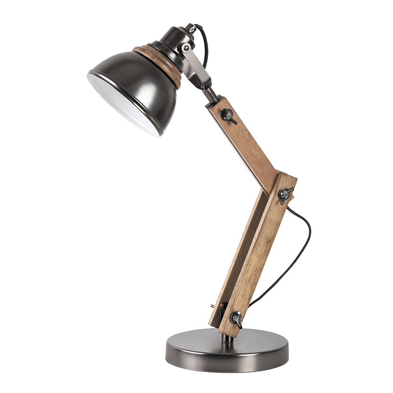 Lampa, Elmark, Alegra, 1X E14, Negru/Lemn, 955Alegra1T