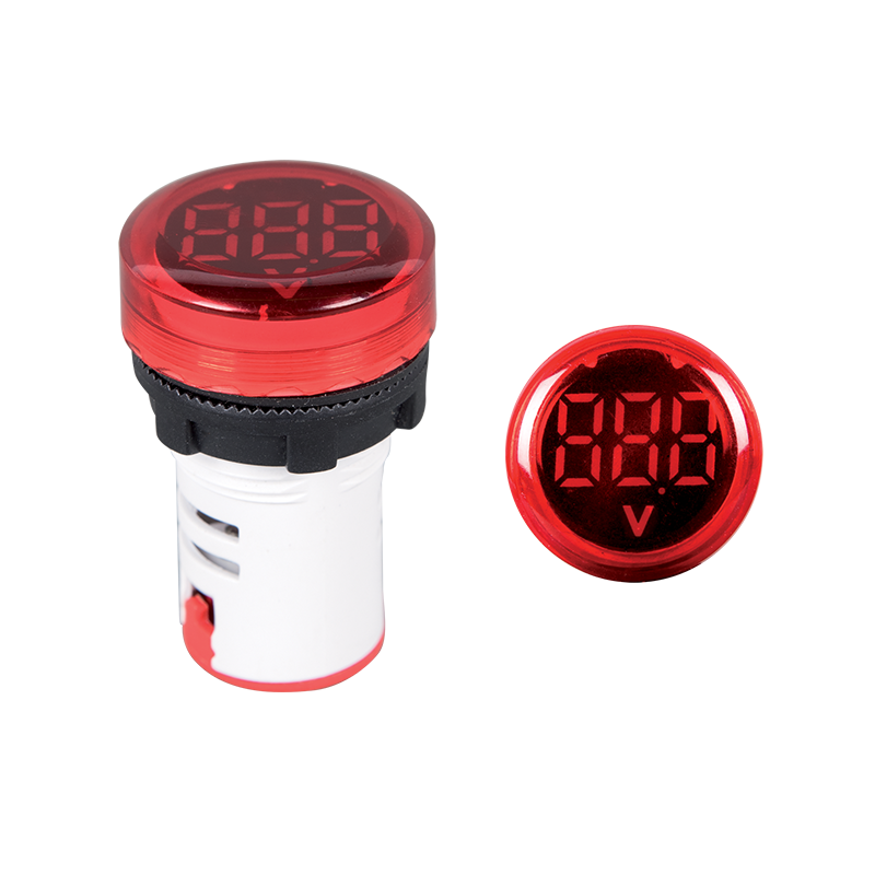 Voltmetru digital rotund, ED16R AC 12-500V D22MM  401553, Elmark
